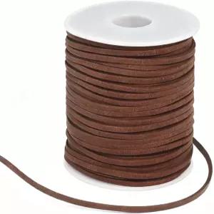 보석용 인조 스웨이드 가죽 코드 평평한 스트링 롤 50야드 레이스 공예 DIY 비딩 팔찌 목걸이 드림 캐처