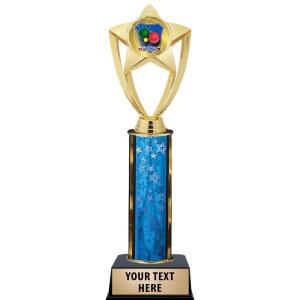 크라운 어워드 보체볼 트로피, 11인치 골드 스타 각인 포함 프라임