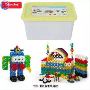 장난감 쿠쿠토이즈 에듀플러스 사각블럭 80P 어린이집