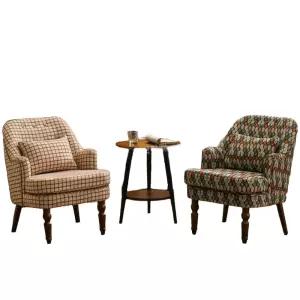 가구 단독 윙체어 빈티지 소파 엔틱소파 패브릭 스타일