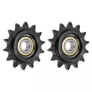 uxcell 2pcs ANSI 40 / DIN(ISO)08A 롤러 체인 들러 스프로켓 12mm 보어 1/2인치 피치 경화된 14개의 톱니