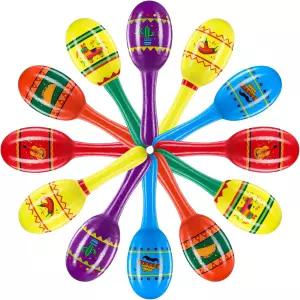 흥다오 멕시칸 파티 우든 마라스 5월 5일 모자 기타 칠리 선인장 우드 미니 마라카스 6 디자인 애호가들을