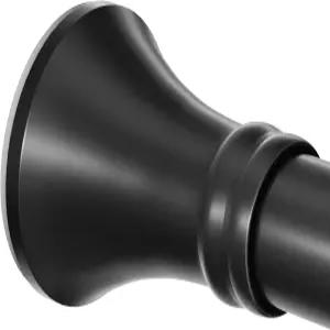 YNL 매트 블랙 샤워 커튼봉 36-84(3-7피트) 미끄럼 방지 드릴 스테인리스 스틸 스프링 텐션 욕실 창문