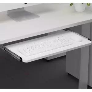 슬라이딩 키보드선반 연장 받침대 흰색 트레이 레일형