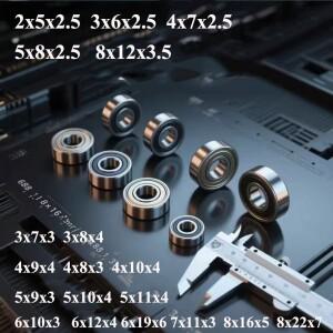 볼소형 베어링 스틸 밀폐형 2x5x2.5 3x6x2.5 5x10x4 8x22x7mm 미니 소형어처 스케이트보드 정밀 자전거 저