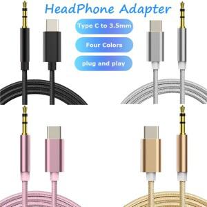 Usb C ~ 3.5mm Aux 오디오 케이블 헤드셋 스피커 헤드폰 잭 어댑터 iphone 호환 16 15 용 자동차 samsung