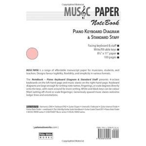 음악 종이 키보드 시리즈 스태프 다이어그램 노트 피아노 표준