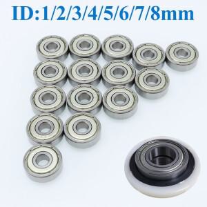 소형 볼 베어링 4x7x2.5 4x10x4 5x9x3 6x12x4 608ZZ 롤러 RC 자동차 자전거 스케이트 보드 휠