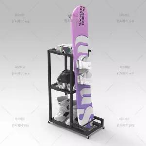 업소용 거치대 스노우보드 스키 스탠드 보관대 벽걸이 랙 디스플레이 홀더