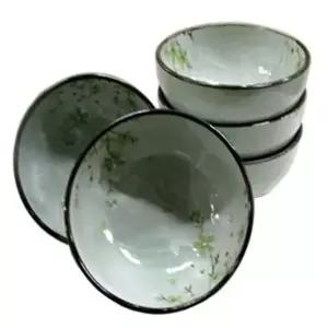 국민용 국그릇 그린매화 주방용 5p 우동 그릇 세트 밥그릇 식사용기