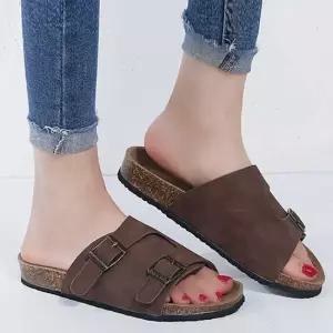 인기상품 남녀공용 여름 사무실 슬리퍼 브드러운 벨트버클 샌들 [W3B3B7D_260310]