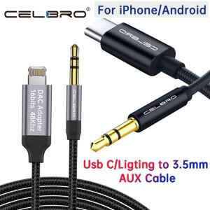 8핀 Usb C타입 ~ 3.5mm Aux 오디오 케이블 헤드셋 스피커 헤드폰 잭 어댑터 자동차 for samsung 호환 iphon