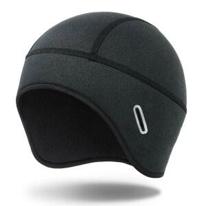 멜라사 겨울 모자 플리스 남성용 안경 헬멧 라이너 따뜻한 있는 안감 구멍이 해골 사이클링