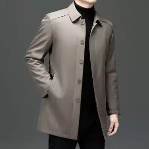 남성용 하프 캐주얼 트렌치 봄가을 코트 카라넥 싱글 CH3