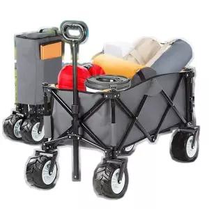 [에이치플러스몰]접이식카트 대형수레 캠핑웨건 광폭캐리어 미니캠핑용 접이식끌차