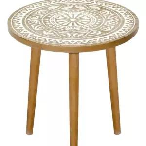 원형 조각 빈티지 구제 프랑스 카페 테이블 스타일 인테리어