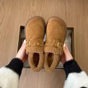 여사친 버킨 로 세무 소가죽 퍼 올백 기모 패딩 스노부츠 미들부츠 도톰한 슈즈 CH5