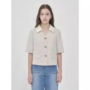 [갤러리아] 올리비아로렌 탈부착 카라 린넨 자켓 VOCFU5M5211