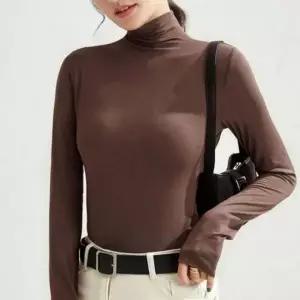 여성 가을 겨울 하프넥 니트 이너 반목티 폴라티 롱슬리브