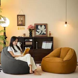 1인소파 편한 쇼파의자 스 패브릭소파 좌식 원룸 빈백 쿠션소파 1인용 원목