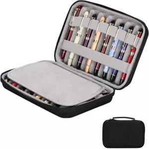 MIVLXLX 16 슬롯 펜 케이스/박스 나일론 천 트레이 케이스 정리함 패션 디자인 롤러볼 펜-레트로용