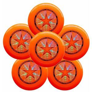 디스크래프트 울트라 스타 175g 얼티밋 프리스비 스포츠 디스크 (6팩) 오렌지