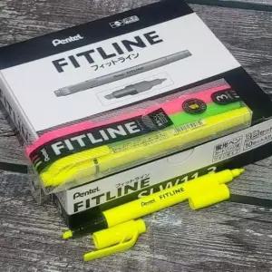 [문구/오피스] 펜텔 트윈 형광펜-피트라인 Vivid 3색 1Box 10개입