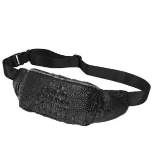 캐주얼 남성 내마모 힙색 소가죽 크로스백 가방 밀착 CH5