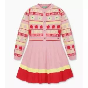 [백화점정품] 26년NEW 베네통 25FW-컬러스 플라워 니트 원피스QAOP02541