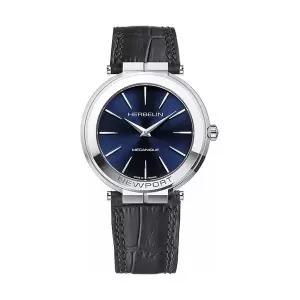 [미쉘에블랑] 1222AP15 뉴포트 슬림 메커니컬 남성 가죽 시계