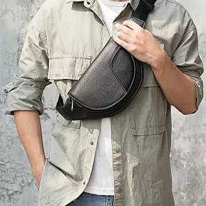 남사친 캐주얼 빈티지 숄더 힙색 크로스백 세터 소가죽 가방 OP5