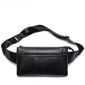 남성용 캐주얼 백 가방 양가죽 멀티 숄더 스포츠 힙색 핸드폰 OP5