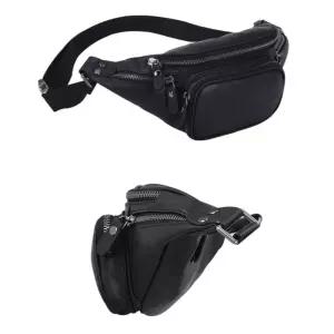 남자 캐주얼 아웃도어 소가죽 멀티 크로스백 가방 숄더 힙색 OP5