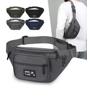 남성 캐주얼 힙색 가슴 가방 대용량 비즈니스 수납 옥스퍼드 천 내구 숄더 겸 크로스백 OP5
