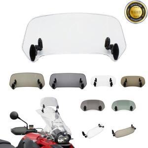 범용 오토바이 앞 유리 확장 조절 가능한 스포일러 BMW KAWASAKI YAMAHA HONDA SUZUKI 클램프 온 윈드 스크