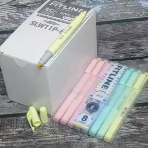 [문구] 펜텔 트윈 형광펜-피트라인 파스텔 8색 1Box 5개입