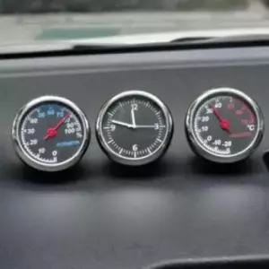 부착식 차량용 시계 아날로그 자동차 시계 대시보드 습도계 미니