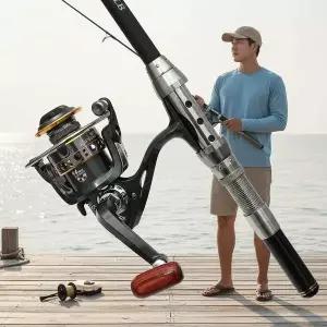 2.7m 카본 낚시대 스피닝릴 풀세트 민물 바다 입문용 낚시세트