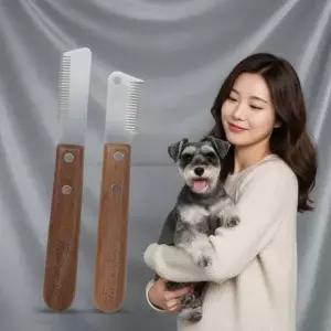 양손잡이 강아지 발톱깎이 애견 미용 가위 겸용 셀프 반려동물 빗