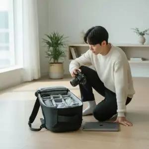 [골드스마일]대형 카메라 가방 케이스 45cm 충격 방지 수납 파우치