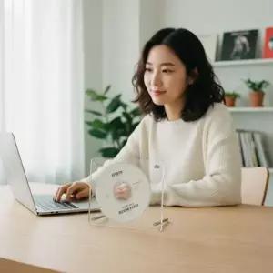 [골드스마일]투명 아크릴 CD 보관함 음반 정리대 앨범 수납 거치대 케이스 꽂이