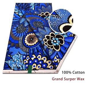 2025 소프트 글리터 그랜드 골든 왁스 원단 100% 코튼 앙카라 플래시 바틱 고품질 아프리카