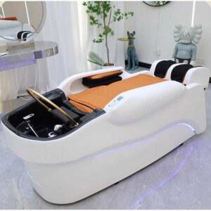 미용실 샴푸 의자 전동 머리받침 C타입 커트 전동의자 가죽 전동샴푸대 헤어 체어