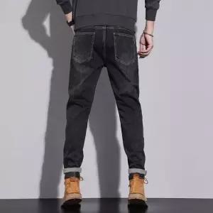 팬츠 데님 남성용 캐주얼 가을 긴 바탕 프린트 스키니핏 종아리 스판 컬러 패피1