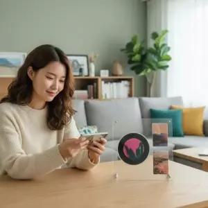 투명 아크릴 CD 케이스 음반 보관함 LP 정리대 거치대 스탠드 앨범