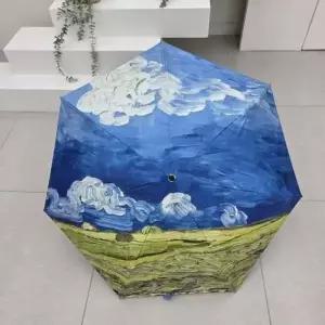 [애슬릿] 암막 양산 3단 접이식 미니 명화 자외선 차단 우산