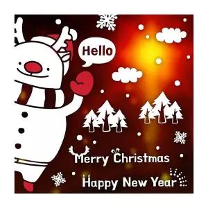 메리크리스마스 MB39GC53 안녕 루돌프 중형 좌측 데코스티커
