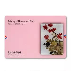 국립 박물관 마그넷 화조도 자석 참새 한국 기념품 선물 MNA