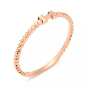 [비앤비골드] 14K H이니셜 볼체인 반지 DNR31502