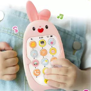 오감발달 사운드 라이트 소프트토끼 아기폰 유치원 핸드폰장난감 여아 영유아
